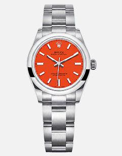 ROLEX Oyster Perpetual 31 Coral Red Ladies Watch